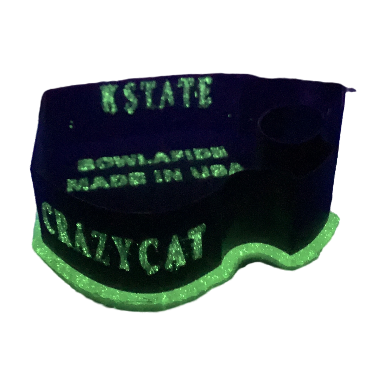 K STATE WILDCAT SHAPED BOWL (GLOW IN THE DARK OPTIONAL)